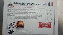 Menu du Aguilera Pizza à Anglet