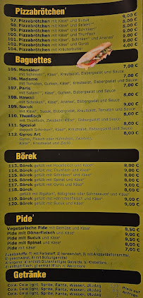 Pizzeria Pizzeria Pinocchio à Northeim (le menu)