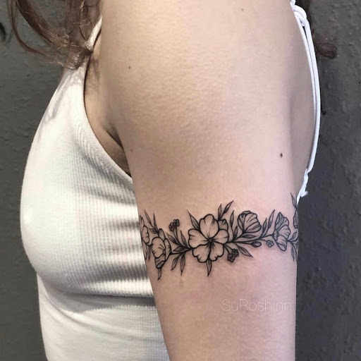 Explore wife name tattoo ideas for husband, creative tattoo ideas in New York, available at Red Baron Ink Tattoo and Piercing