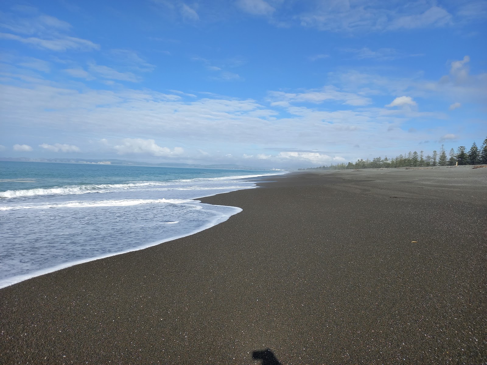 Napier Beach的照片 带有灰色细卵石表面
