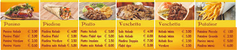 Menu du Ali Baba kebab battipaglia à Battipaglia