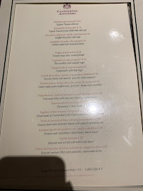 Restaurant italien Cantinetta Antinori à Florence (le menu)