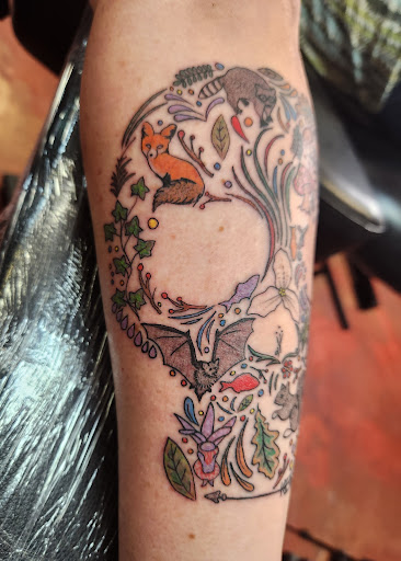 Explore mirrored tattoo ideas, creative tattoo ideas in Inverness, available at The Perfect Spot Tattoos