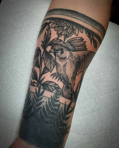 Explore duck hunting tattoo ideas, creative tattoo ideas in Lakeview, available at Backwoods Tattoo Studio