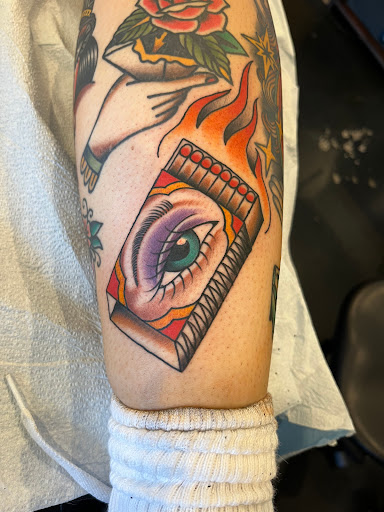 Explore tribal dragon tattoo ideas, creative tattoo ideas in Portland, available at Rose & Dagger Tattoo