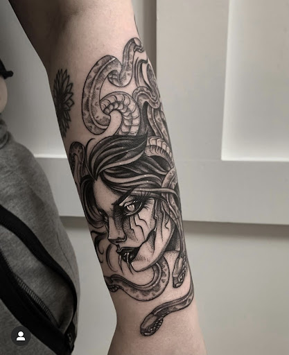 Explore majora's mask tattoo ideas, creative tattoo ideas in Seymour, available at Sacred Art Tattoo