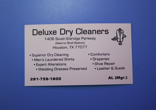 Dry Cleaner «Deluxe Cleaners», reviews and photos, 1406 Eldridge Pkwy S, Houston, TX 77077, USA