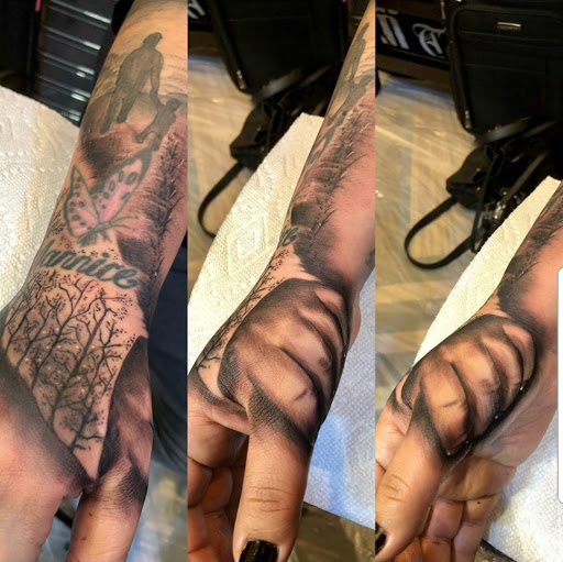 Explore memorial tattoo ideas for guys, creative tattoo ideas in Phoenix, available at Grand Avenue Tattoo & Piercings