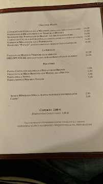 Taverna dei Viandanti à Camparada carte