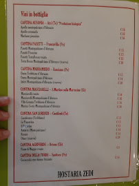 Hostaria Zedi à Atri carte