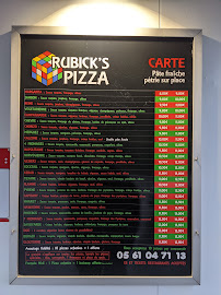 Menu du rubik's pizza à Foix