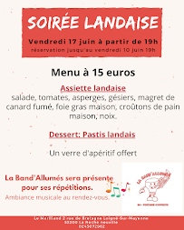 Restaurant Le Morilland à La Roche-Neuville - menu / carte