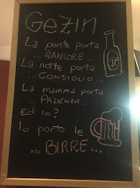 Menu du Gezin pub roma à Rome