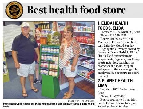 Health Food Store «Elida Health Foods», reviews and photos, 101 W Main St, Elida, OH 45807, USA
