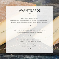 Menu du Avant Garde à Nîmes