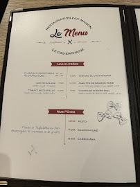 Menu / carte de Le Coq Enchainé à La Rivière-Saint-Sauveur