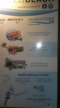 Restaurant Bianca Beach à Agde - menu / carte