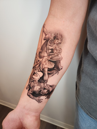 Explore halloween theme tattoo ideas, creative tattoo ideas in Independence, available at Bare Skin Tattoo