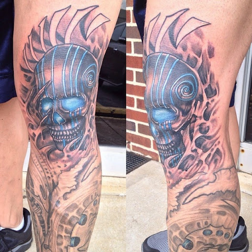 Explore corpse bride tattoo ideas, creative tattoo ideas in Huntsville, available at Blacktide Tattoo Co.