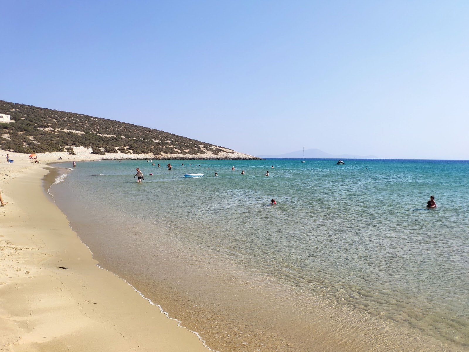 Photo of Pyrgaki beach with turquoise pure water surface