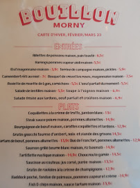 Bouillon Morny à Deauville menu