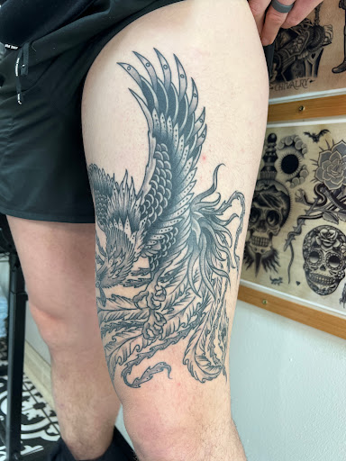 Explore doom tattoo ideas, creative tattoo ideas in Milwaukee, available at MANIA Tattoos Milwaukee