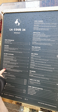 La Cour 24 à Annecy menu