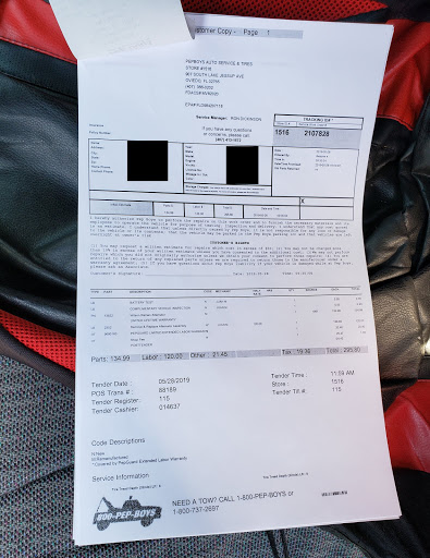 Car Repair and Maintenance «Pep Boys Auto Service & Tire», reviews and photos, 907 S Lake Jessup Ave, Oviedo, FL 32765, USA