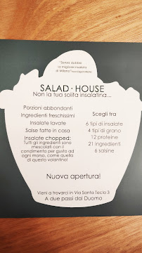 Menu / carte de Salad House - Duomo à Milan