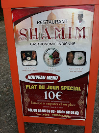 Menu / carte de Shamim Restaurant Indien à Maurepas