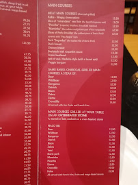 Menu / carte de Restaurante O Fondue à Barreiro