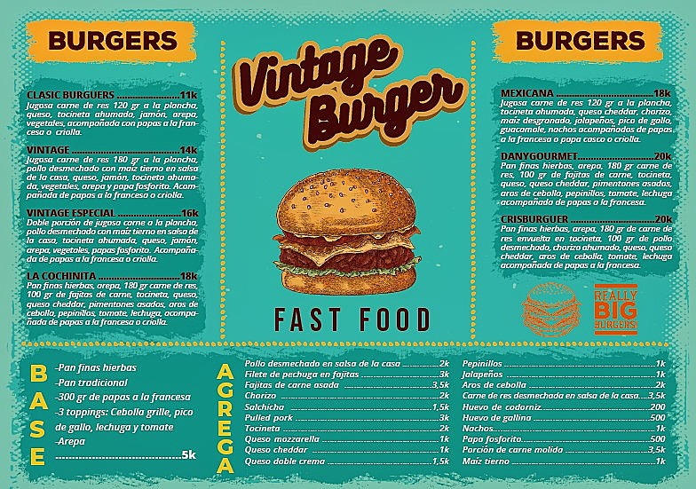 Vintage burger