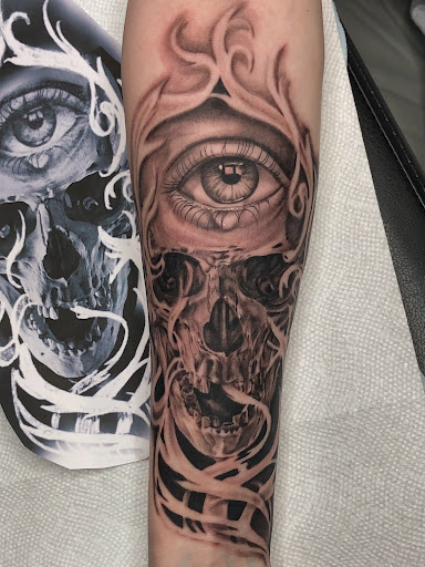 Explore zodiac sign tattoo ideas, creative tattoo ideas in Round Lake, available at Bustos Tattoo