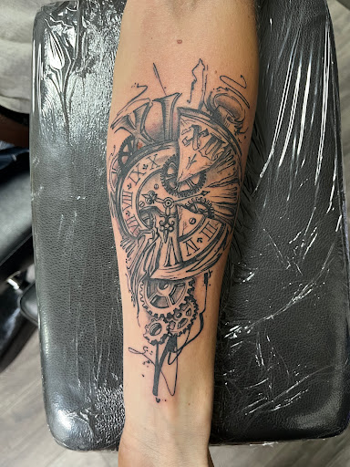 Explore oogie boogie tattoo ideas, creative tattoo ideas in Northern Cambria, available at Chey Kline Tattoos LLC