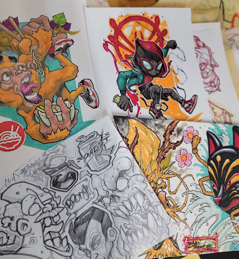 Explore front thigh tattoo ideas, creative tattoo ideas in Denver, available at CREATUREARCADE TATTOO AND ILLUSTRATION-LOCATED IN LAKEWOOD CO