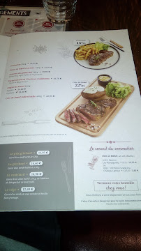 Restaurant de grillades à la française Courtepaille à Avignon (le menu)