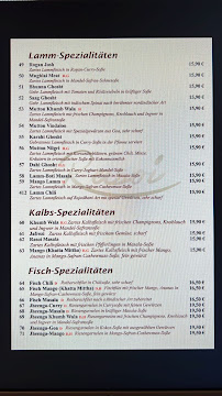 Restaurant indien Rasoi Restaurant à Munich (le menu)