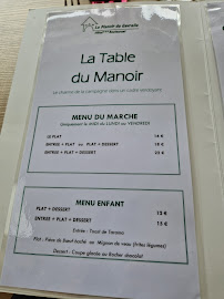 Restaurant Le Manoir de Gavrelle à Gavrelle (la carte)