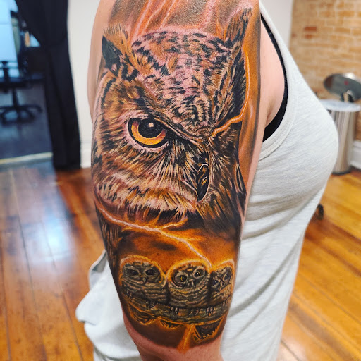 Explore men back tattoo idea, creative tattoo ideas in Ogden, available at Legacy Tattoo