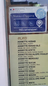 Menu du Kebab Kara Deniz à Port-sur-Saône