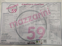 Menu du Mazzarini 59 à Cesenatico