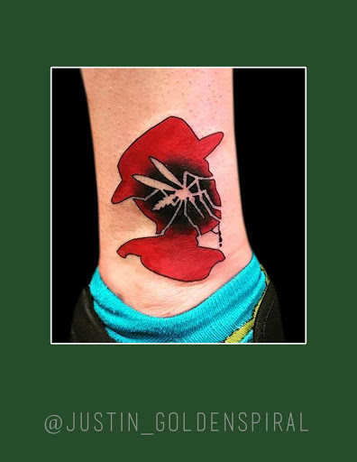 Explore middle neck tattoo ideas, creative tattoo ideas in Greensboro, available at Golden Spiral Studios