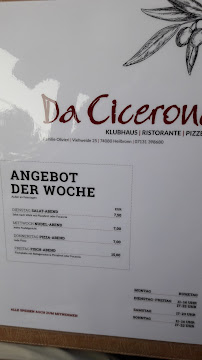 Da Cicerone Pizzaria&Sportheim Union Böckingen à Heilbronn carte