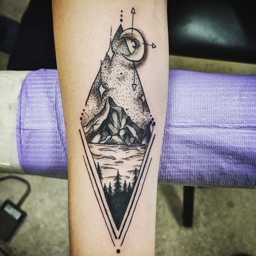 Explore funny couple tattoo ideas, creative tattoo ideas in Casper, available at Electric Hare Tattoo