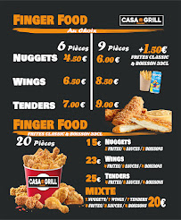 Menu / carte de Casa Grill concept à Neuilly-sur-Marne