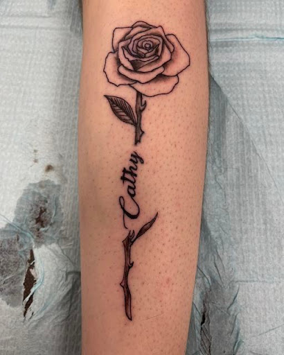 Find tropical flower tattoo ideas for your next unique tattoo in Hiawatha at CR Tattoo Company
