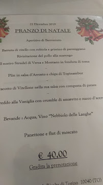 Menu / carte de Caffetteria Athenea à Tetti Francesi