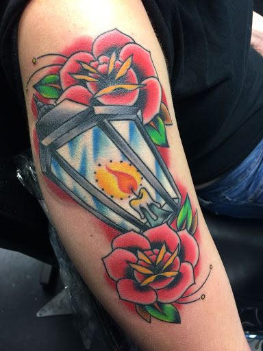 Explore cover up shoulder tattoo ideas, creative tattoo ideas in Hanover, available at Gypsy Skull Tattoo