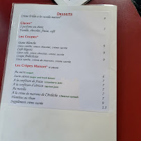 Restaurant Le Consulat à Paris (le menu)