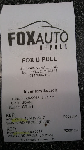 Auto Parts Store «Fox Auto Parts», reviews and photos, 8111 Rawsonville Rd, Belleville, MI 48111, USA